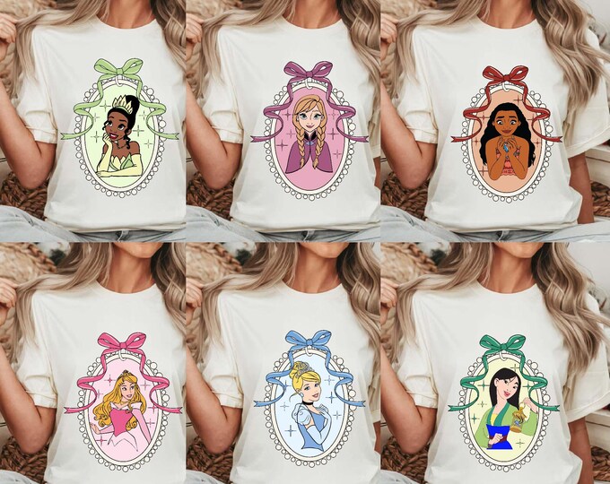 Retro Comfort Colors Disney Princess Shirt, Coquette Disney Princess Tee, Disney Girl Trip Tee, Disney Group Shirt, Princess Mirror T-shirt