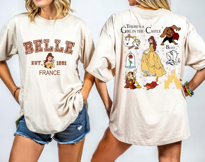 Disney Princess Belle France Est 1991 Comfort Colors® Shirt, Vintage Tale As Old As Time Shirt, Princess Belle T-shirt , Disney Trip Tee
