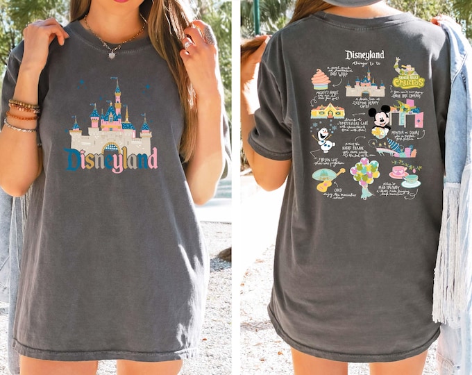 Disney Things To Do Shirt, Disneyland Shirt, Disney Trip Shirts, Comfort Colors® Disney Retro Shirt, Disneyworld Shirt, Disney Castle Shirts