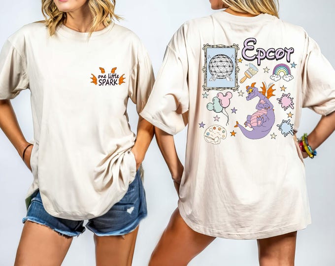 Whimsical Figment Epcot Comfort Colors® Shirt, Disney Figment Epcot Shirt, Figment One Little Spark T-shirt, WDW Tee, Purple Dragon Shirt,