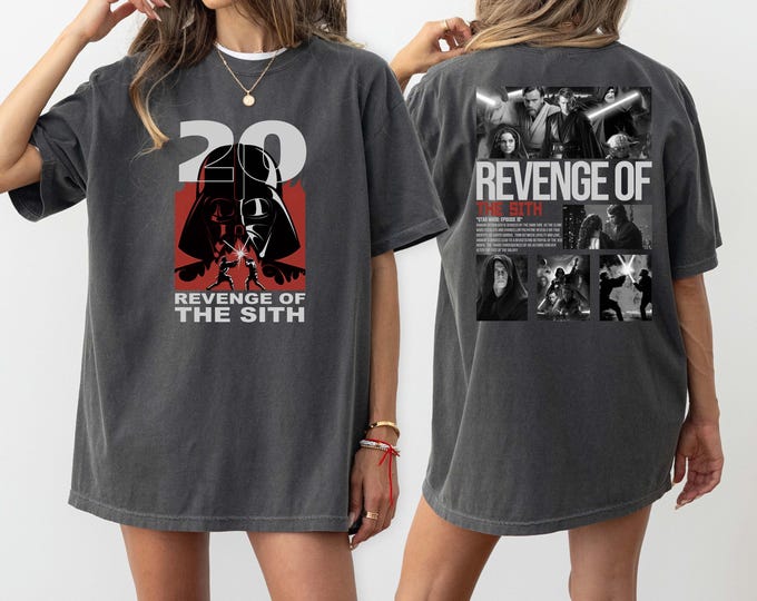 Disney Star Wars Revenge of the Sith 20th Anniversary Shirt, Anakin Skywalker Comfort Colors® Tee, Darth Vader Unisex Shirt, Episode III Tee