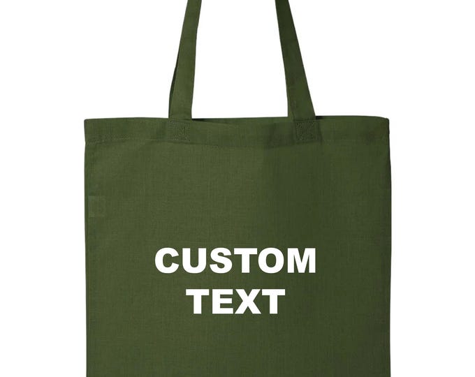 Custom Tote Bag, Personalized Tote Bag, Promotional Tote Bag, Your Text Tote Bag, Your Image Tote Bag, Trade Show Gift Bag, Teacher Toto Bag
