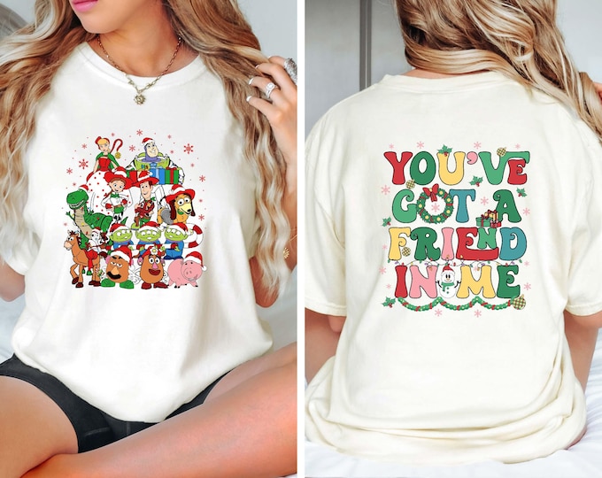 Disney Pixar Toy Story Christmas Shirt, Disney Family Christmas Party 2024 Tee, You've Got A Friend In Me, Disney Group Christmas Sweatshirt