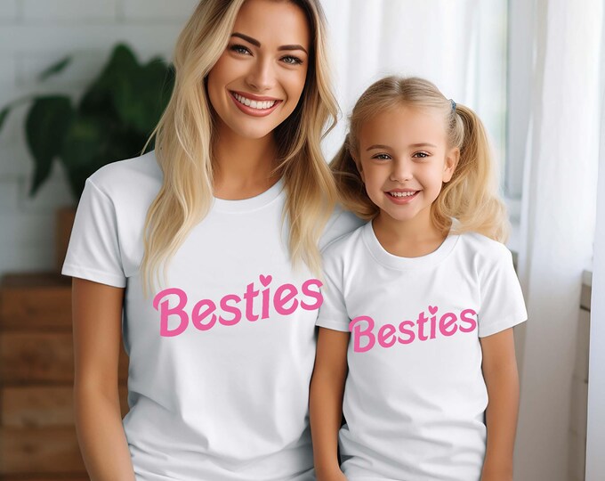 Besties Matching Mother Daughter Shirts, Mother's Day Mommy And Me Shirts, Mama Mini Shirts, Day Mother And Daughter Vacation Shirts