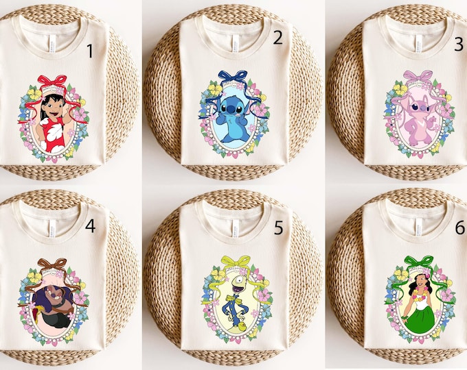 Disney Stitch Coquette Bow Shirt, Stitch Coquette Disney Tee, Disney Stitch Movie Characters Matching Tee, Disneyland Birthday Girl Trip