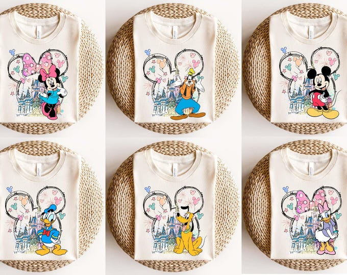 Mickey and Friends Group Shirt, Disney Vacation Shirt, Disneyland Couples Trip T-shirt, Mickey Matching Shirts, Disneyworld Travel Shirt