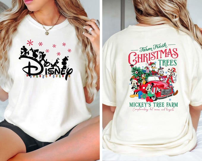 Vintage Disney Christmas Tree Farm T-shirt, Mickey And Friends Christmas Sweatshirt, Disney Christmas Shirt, Christmas Party 2024 Shirt