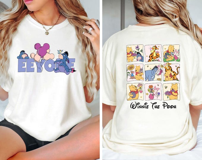 Disney Eeyore T-shirt, Comfort Colors® Eeyore Mickey Head Balloon Shirt, Disneyland Vacation Tee, Winnie The Pooh Matching Shirt