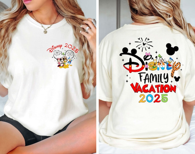 Disney Family Vacation 2025 Shirt, Disneyland 2025 Shirt, Disneyworld Family Trip Tee, Mickey Mouse 2025 Shirt, Disney 2025 T-Shirt