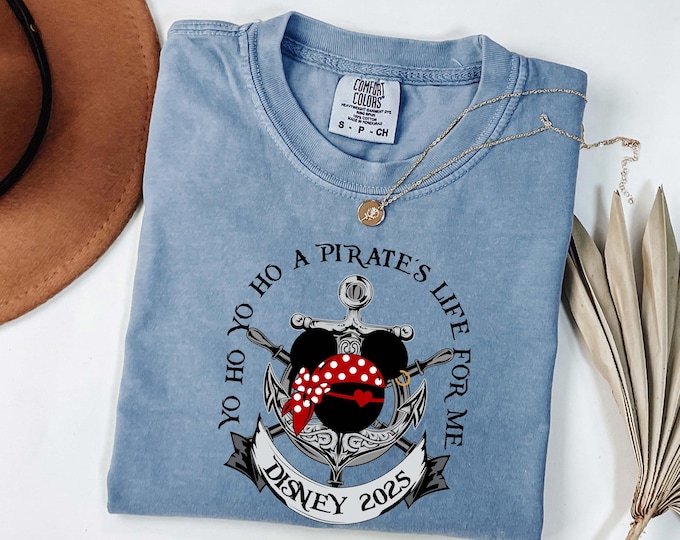 Comfort Colors® Disney Pirate Family Matching Shirt, Mickey Pirate T-shirt, Minnie Pirate Shirt, Disney Cruise Group Shirt, Cruise Squad