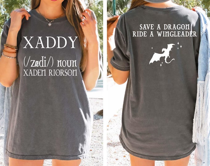 Comfort Colors Xaddy Shirt, Xaden Riorson Shirt, Xaden Fourth Wing Shirt, Fourth Wing Merch, Iron Flame Tees, Rebecca Yarros Apparel