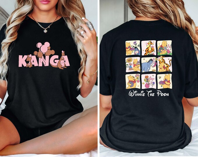 Winnie The Pooh Kanga Mickey Balloon T-shirt, Comfort Colors® Disney Kanga Shirt, Disneyland Vacation Tee, Winnie The Pooh Matching Shirt