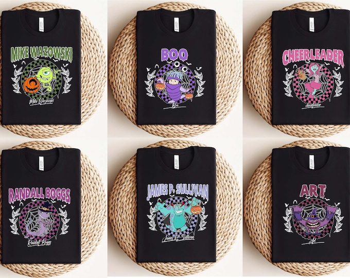 Disney Monsters Inc Halloween Shirts, Monsters Group Matching Sweatshirt, Monster Inc Spooky Vibe, Monsters University Trick Or Treat Shirt
