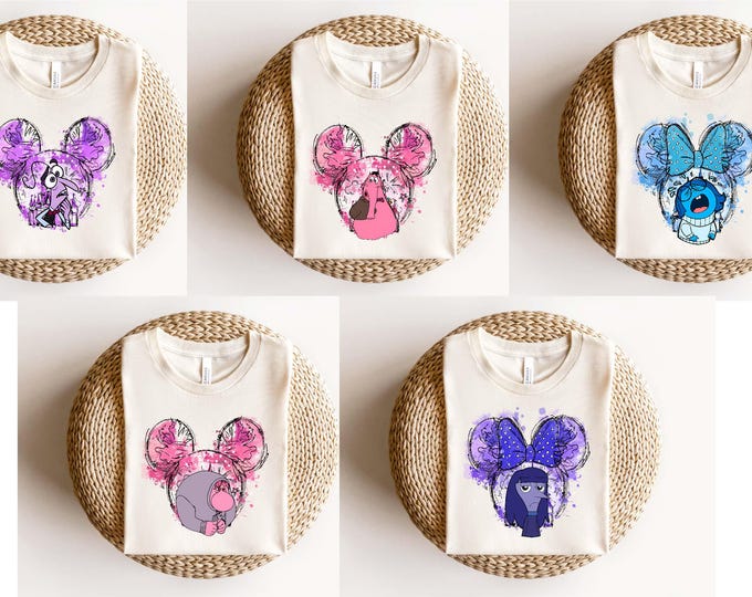 It's Okay To Feel All The Feels Matching Shirt, Inside Out 2 Mental Health T-Shirt, Mickey Ears Characters Group Tee, Inside Out Shirt