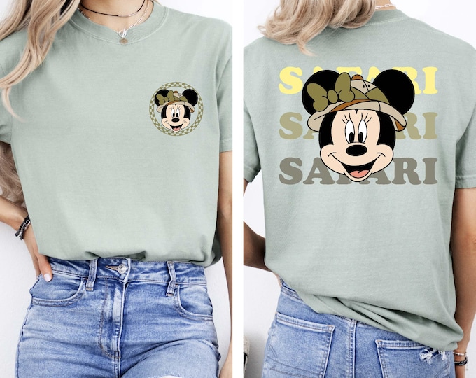 Minnie Safari Shirt, Disney Animal Kingdom Shirt , Minnie Comfort Colors Safari Shirt, Matching Animal Kingdom Shirt, Disney Wild Life