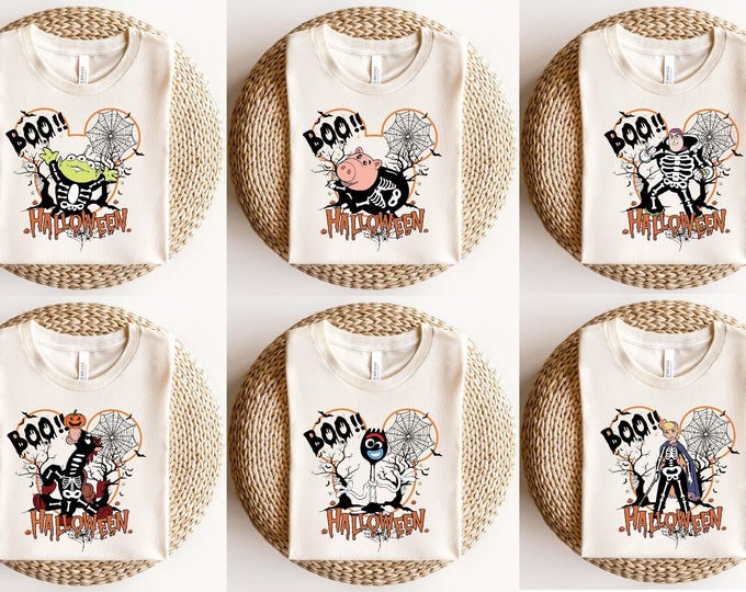 Pixar Toy Story Skeleton Halloween T-shirt, Spooky Season Disney Shirt, Woody Buzz Lightyear Jessie Halloween Shirt, Halloween Sweatshirt