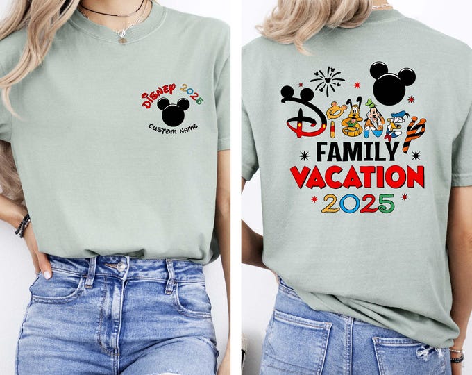 Disney 2025 T-shirt, Disney Family Vacation 2025 Shirt, Disney Custom Family Shirt, Disney Family Trip Shirt, Disney Family Vacation Shirt