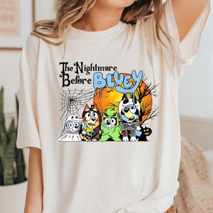 Blue Dog Halloween Shirt, The Nightmare Before Bluey Dog Tee, Trick Or Treat Shirt, Birthday Halloween Shirt, Kids Spooky Party Gift
