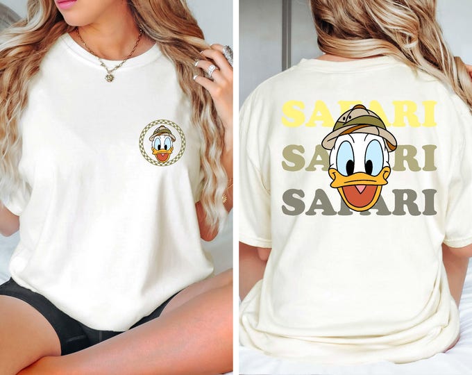 Donald Duck Safari Shirt, Animal Kingdom Shirt, Epcot Shirt, Magic Kingdom Shirt, Disney Birthday Gift, Disneyland Shirt, Disneyworld Shirt