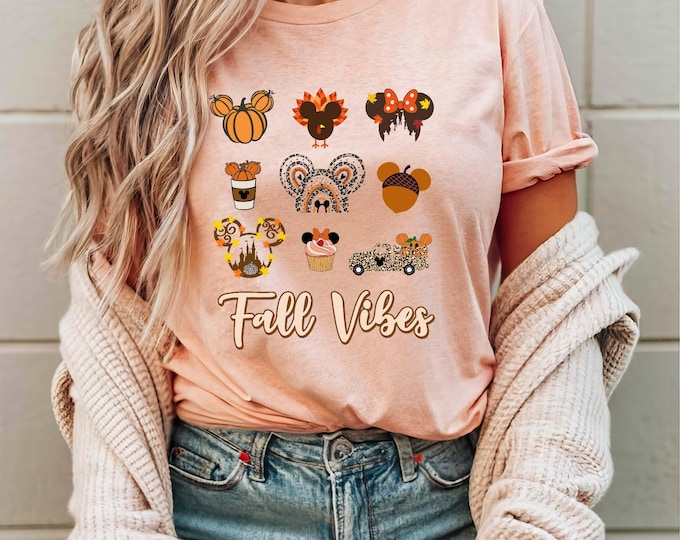 Disney Fall Shirt, Mickey Fall Vibes Shirt, Fall Vacation Sweatshirt, Disney Halloween Shirt, Thanksgiving shirt, Disney Family Trip Shirt