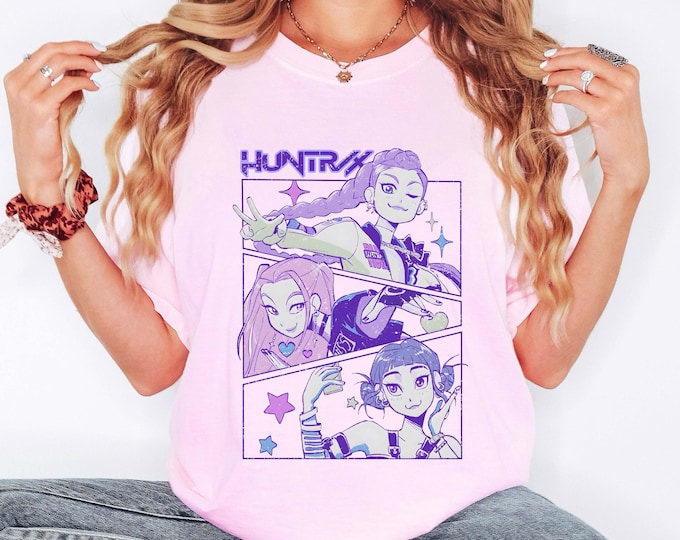 Kpop Demon Hunters Shirt, Jinu Manga Shirt, Korean Pop Lover Gift, Kpop Huntrix Shirt, Demon Hunter Merch, Saja Girls Fan Shirt, Kpop Shirt