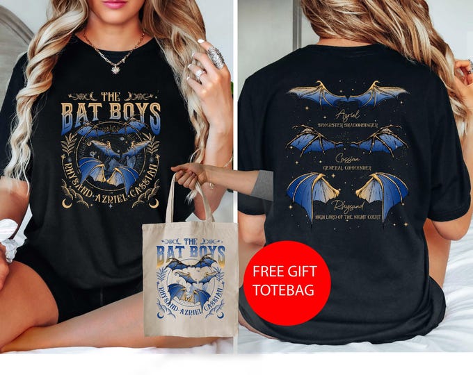 The Bat Boys Shirt, Vintage Acotar Bookish Shirt, The Night Court Illyrians, A Court of Thorn and Roses Rhysand Cassian Azriel,Comfort Color