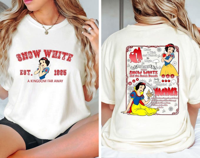 Comfort Colors Disney Snow White Shirt, Disney Princess T-shirt, Princess Snow White, Kingdom Far Away Tee, Snow White Est. 1995