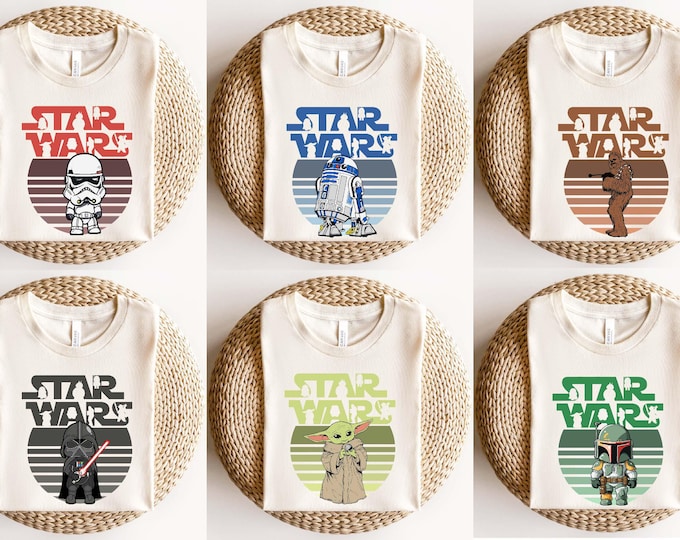 Star Wars Characters Shirt, Marvel Heroes Shirt, Star Wars Family Shirt, Ahsoka Sweatshirt, R2D2 Shirt, Star Wars Character Shirt