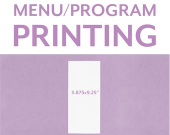 Menu Card printing service, menu printing service, 3x9 Flat Card Printing Service, DIY Printing Service Flat Card | ProfPrint