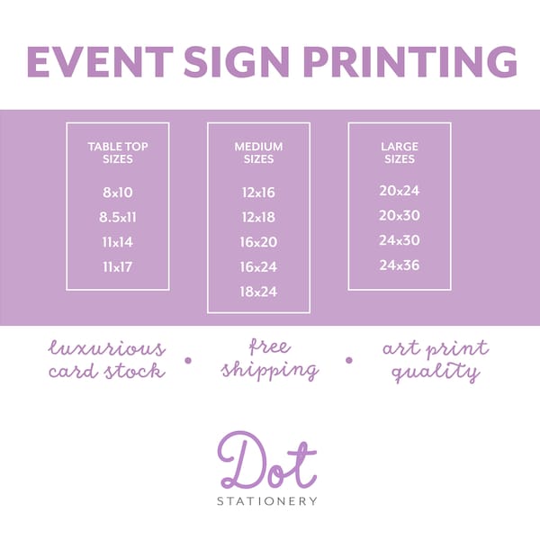 Sign Printing Service, Event Sign Printing, Wedding Welcome Sign Printing, Seating Chart Sign Printing, Art Print Wall Print | ProfPrint