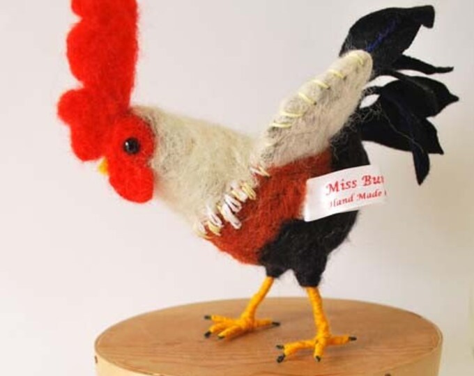 Needle Felted Rooster Etsy