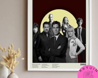 Criminal Minds Minimalist Movie Poster, Midcentury Modern, Vintage Inspired, TV Series