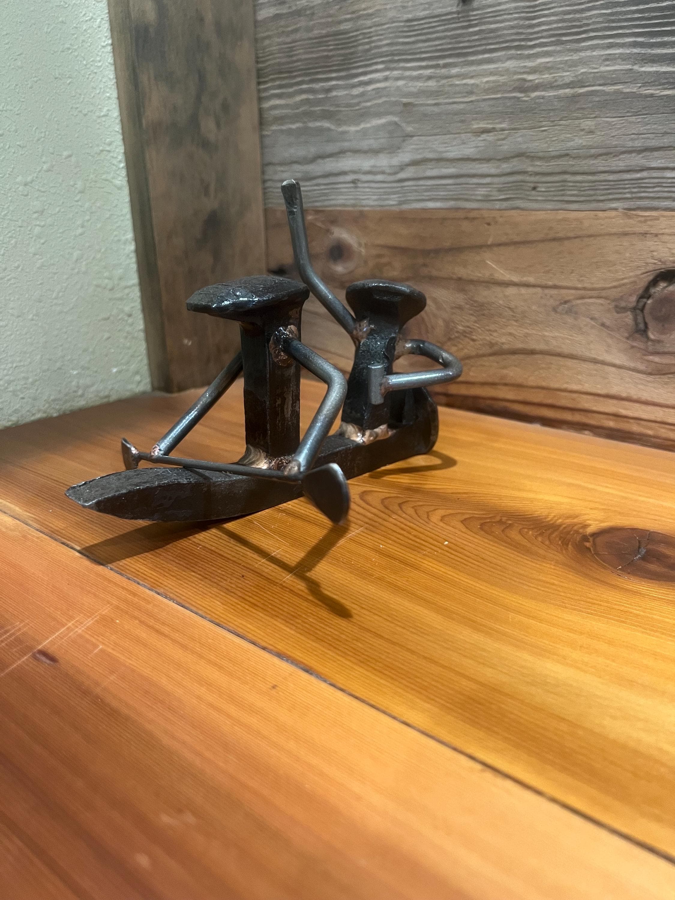Kayak - Adventure-Themed Railroad Spike Sculpture