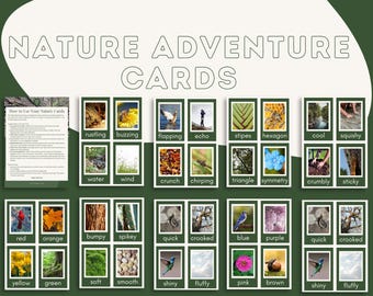 Nature Schnitzeljagd Karten | Outdoor-Erkundungsaktivität für Kinder | Waldschule, Homeschool, Wanderspiel