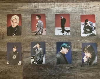 SKZ HOP photocards, Stray Kids pcs: Bangchan, Lee Know, Changbin, Hyunjin, Han, Felix, Seungmin, Jeongin