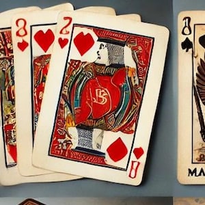 Cartas de baralho vintage da era soviética, baralho de 54+ cartas colecionáveis da década de 1980, fabricado na URSS