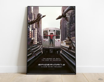Spiderman Poster / Spiderman Film Print / Vintage Retro Print / Wall Art Print / Minimalist Movie Poster / Movie Poster, Home Decor