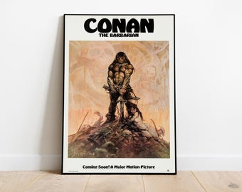 Affiche Conan Le Barbare Encadrée – Édition Neuve, Sous Emballage D'origine