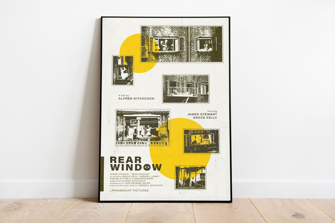 Rear Window Poster / Rear Window Print / Vintage Retro Print / Wall Art ...