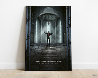 Spiderman Poster / Spiderman Film Print / Vintage Retro Print / Wall Art Print / Minimalist Movie Poster / Movie Poster, Home Decor