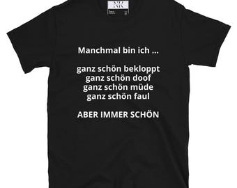 Short-sleeved unisex T-shirt "I Am Beautiful", German Edition