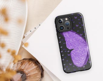 Cute Tough Case for iPhone® with Butterflies, iPhone 11, 12, 13, 14, 15, 16, Pro, Pro Max, Plus, Mini, X/XS, XR, SE, 7/8