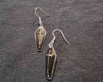 Mystical coffin earrings - enchanting jewelry for spiritual souls
