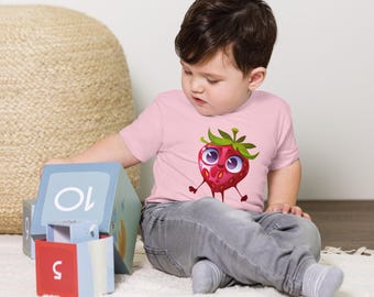 Baby Short Strawberry Sleeve T-Shirt - Soft, Comfy & Adorable Everyday Wear for Infants