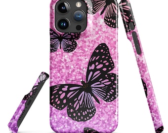 Cute Butterfly Snap case for iPhone®, IPhone 11, 12, 13, 14, 15