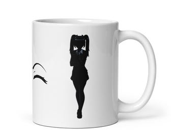 Glossy White Anime Mug - Unique Character Design - Perfect Gift for Anime Fans - Durable Ceramic Coffee Cup”