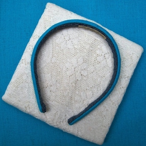 turquoise headband linen narrow