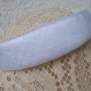 silk headband white