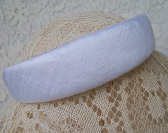 silk headband white
