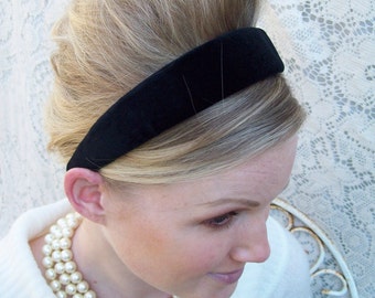 Black VELVET Headband Classic Preppy